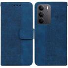 For Realme C75 Geometric Embossed Leather Phone Case(Blue) - 1