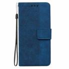 For Realme C75 Geometric Embossed Leather Phone Case(Blue) - 3