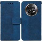 For Realme 13+ Global Geometric Embossed Leather Phone Case(Blue) - 1