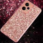 For Xiaomi Redmi Note 12 Pro 5G Global Glitter Powder Shockproof TPU Phone Case(Rose Gold) - 1