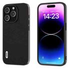 For iPhone 13 Pro Max ABEEL Haze Texture PU Phone Case(Black) - 1