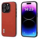 For iPhone 13 Pro Max ABEEL Haze Texture PU Phone Case(Red) - 1