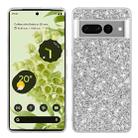 For Google Pixel 7a Glitter Powder Shockproof TPU Phone Case(Silver) - 1