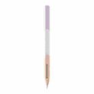 For Apple Pencil 2 LOVE MEI Rainbow Liquid Silicone Protective Pen Case(Purple) - 1