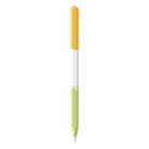 For Apple Pencil 1 LOVE MEI Rainbow Liquid Silicone Protective Pen Case(Yellow) - 1