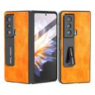 For Honor Magic Vs ABEEL Dual Color Lichi Texture PU Phone Case(Orange) - 1