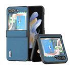 For Samsung Galaxy Z Flip5 ABEEL Haze Texture PU Phone Case(Sky Blue) - 1