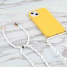 For iPhone 16 Pro Max Wheat Straw TPU Shockproof Phone Case with Neck Lanyard(Yellow) - 2