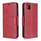 For Huawei Y5P / Honor 9S Retro Lambskin Texture Pure Color Horizontal Flip PU Leather Case with Holder & Card Slots & Wallet & Lanyard(Red) - 1