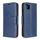 For Huawei Y5P / Honor 9S Retro Lambskin Texture Pure Color Horizontal Flip PU Leather Case with Holder & Card Slots & Wallet & Lanyard(Blue) - 1