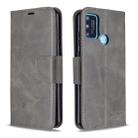 For Huawei Honor 9A Retro Lambskin Texture Pure Color Horizontal Flip PU Leather Case with Holder & Card Slots & Wallet & Lanyard(Grey) - 1