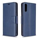 For Sony Xperia L4 Retro Lambskin Texture Pure Color Horizontal Flip PU Leather Case with Holder & Card Slots & Wallet & Lanyard(Blue) - 1