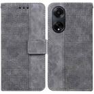 For OPPO A98 5G / F23 5G India Geometric Embossed Leather Phone Case(Grey) - 1