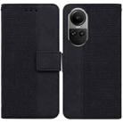 For OPPO Reno10 5G Global/Reno10 Pro Global Geometric Embossed Leather Phone Case(Black) - 1