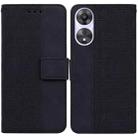 For OPPO A78 4G Geometric Embossed Leather Phone Case(Black) - 1