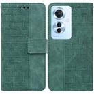 For OPPO Reno11 F Global Geometric Embossed Leather Phone Case(Green) - 1