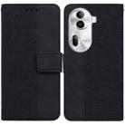 For OPPO Reno11 Pro 5G Global Geometric Embossed Leather Phone Case(Black) - 1