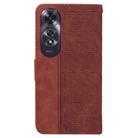For OPPO A60 4G Geometric Embossed Leather Phone Case(Brown) - 3