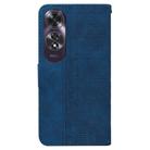 For OPPO A60 4G Geometric Embossed Leather Phone Case(Blue) - 3