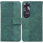 For OPPO A60 4G Geometric Embossed Leather Phone Case(Green) - 1