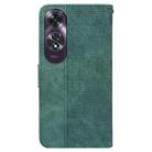 For OPPO A60 4G Geometric Embossed Leather Phone Case(Green) - 3