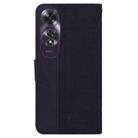 For OPPO A60 4G Geometric Embossed Leather Phone Case(Black) - 3