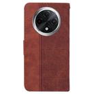 For OPPO A3 Pro 5G Geometric Embossed Leather Phone Case(Brown) - 3