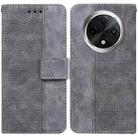 For OPPO A3 Pro 5G Geometric Embossed Leather Phone Case(Grey) - 1