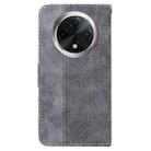 For OPPO A3 Pro 5G Geometric Embossed Leather Phone Case(Grey) - 3