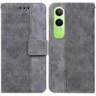 For OPPO K12x Geometric Embossed Leather Phone Case(Grey) - 1