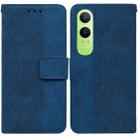 For OPPO K12x Geometric Embossed Leather Phone Case(Blue) - 1