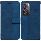 For OPPO Reno12 Pro 5G Global Geometric Embossed Leather Phone Case(Blue) - 1