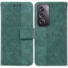 For OPPO Reno12 Pro 5G Global Geometric Embossed Leather Phone Case(Green) - 1