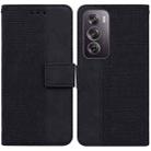 For OPPO Reno12 Pro 5G Global Geometric Embossed Leather Phone Case(Black) - 1