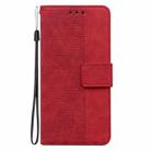 For OPPO Reno12 Pro 5G Global Geometric Embossed Leather Phone Case(Red) - 3