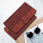 For OPPO Reno12 F 5G Geometric Embossed Leather Phone Case(Brown) - 2