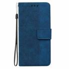 For OPPO Reno12 F 5G Geometric Embossed Leather Phone Case(Blue) - 3