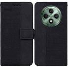 For OPPO Reno12 F 5G Geometric Embossed Leather Phone Case(Black) - 1