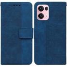 For OPPO Reno13 Pro Global Geometric Embossed Leather Phone Case(Blue) - 1