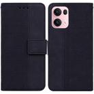 For OPPO Reno13 Pro Global Geometric Embossed Leather Phone Case(Black) - 1