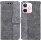 For OPPO A5 Pro 5G Geometric Embossed Leather Phone Case(Grey) - 1