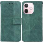 For OPPO A5 Pro 5G Geometric Embossed Leather Phone Case(Green) - 1