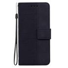 For OPPO A5 Pro 5G Geometric Embossed Leather Phone Case(Black) - 3