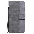 For OPPO Reno13 F 4G / 5G Geometric Embossed Leather Phone Case(Grey) - 3