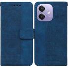 For OPPO A5x 5G / A3 4G / 5G / A3x 4G / 5G Geometric Embossed Leather Phone Case(Blue) - 1