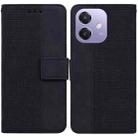 For OPPO A5x 5G / A3 4G / 5G / A3x 4G / 5G Geometric Embossed Leather Phone Case(Black) - 1