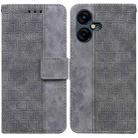 For Tecno Camon 20 Pro 4G / 20 Geometric Embossed Leather Phone Case(Grey) - 1