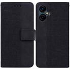 For Tecno Pova Neo 3 Geometric Embossed Leather Phone Case(Black) - 1