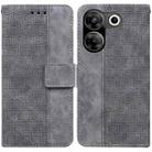 For Tecno Pova Neo 3 Geometric Embossed Leather Phone Case(Grey) - 1