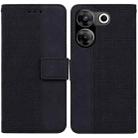 For Tecno Pova Neo 3 Geometric Embossed Leather Phone Case(Black) - 1